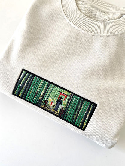 Samurai Near A Torii Gate In A Bamboo Grove